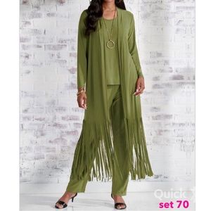 M - NWT Binge on Fringe 3-Pc. Pantset In Blue